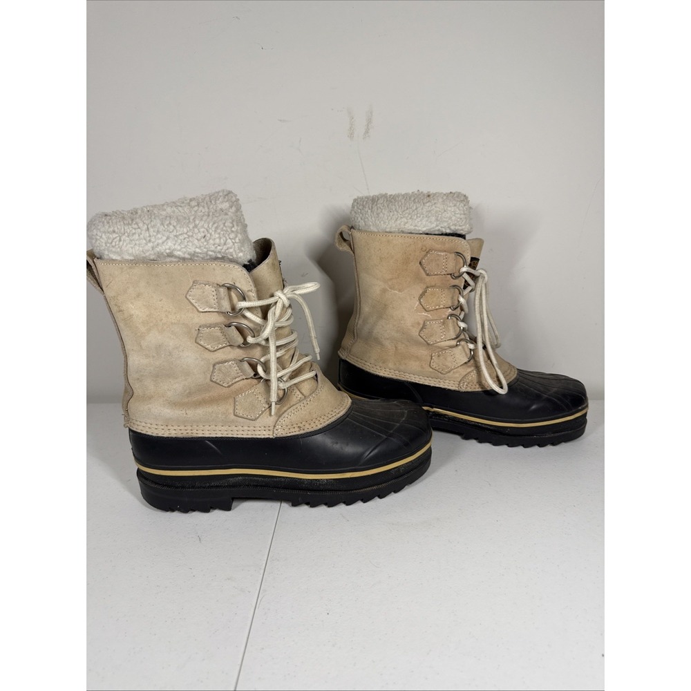Western Chief Snow Boots Mens‎ Size 9 Rubber Full Sherpa Lined Weatherproof